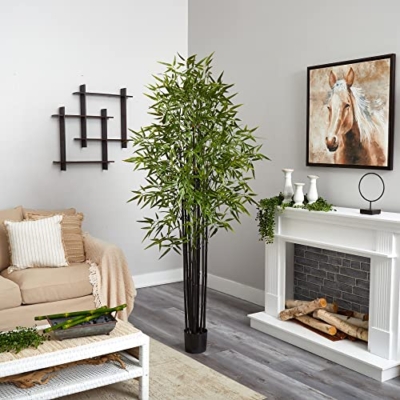 Product: Nearly Natural Black Bamboo Tree x 9 with 1470 Leaves UV Resistant (Indoor/Outdoor)