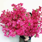Product: 40Pcs in Bulk Artificial Bougainvillea Silk Flowers Branches Long Plant Stems 45" for Wedding Centerpieces, Bussiness Decoration Project, Indoor & Outdoor Decoration (Hot Pink - 40Pcs)