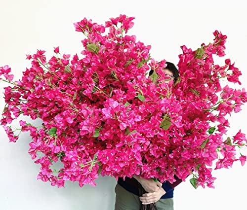 40Pcs in Bulk Artificial Bougainvillea Silk Flowers Branches Long Plant Stems 45" for Wedding Centerpieces, Bussiness Decoration Project, Indoor & Outdoor Decoration (Hot Pink - 40Pcs) - Artificial Flower Arrangements Product: 40Pcs in Bulk Artificial Bougainvillea Silk Flowers Branches Long Plant Stems 45" for Wedding Centerpieces, Bussiness Decoration Project, Indoor & Outdoor Decoration (Hot Pink - 40Pcs)