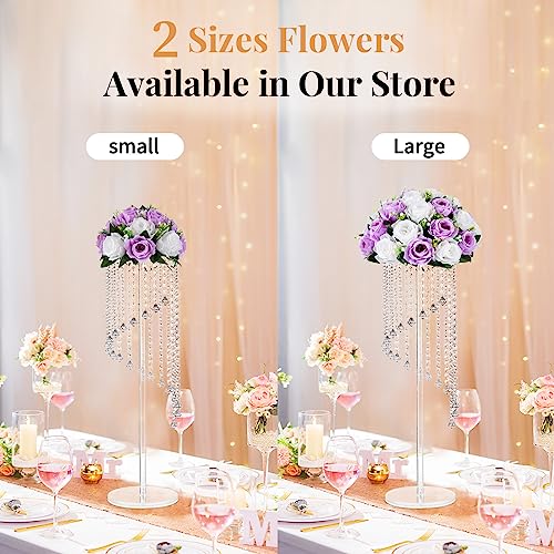 Silky Flower Store Artificial Lilac Flower Centerpieces, NUPTIO Elegant Faux Floral Decor, Set of 10, 13.8in Diameter 2 2 Product: Stunning NUPTIO Large Lilac Artificial Flower Centerpieces - 10 Pcs, 13.8in Diameter for Elegant Decor