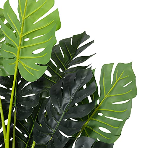 Product: VIAGDO Artificial [Monstera] Deliciosa [Plant] 4ft Tall 15 Decorative Split Leaves, Faux Swiss Cheese [Plant] Fake Tropical [Monstera] Palm Tree for Home Office Room Store Garden Floor Decor