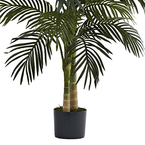 Silky Flower Store Nearly Natural Golden Cane Palm Artificial Tree, Tropical Faux Plant, 4ft 4 4 Product: Nearly Natural 4ft Golden Cane Palm Artificial Tree