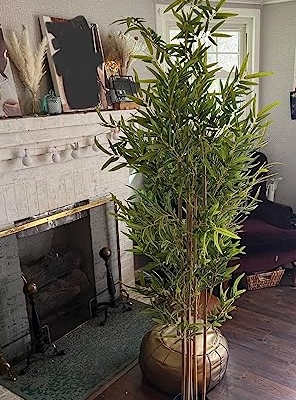 Product: Happygrill Artificial Bamboo Tree, Greenery Plants in Nursery Pot, Decorative Fake Trees Artificial Trees for Home Decor Indoor,Office, Entryway, 5Ft High