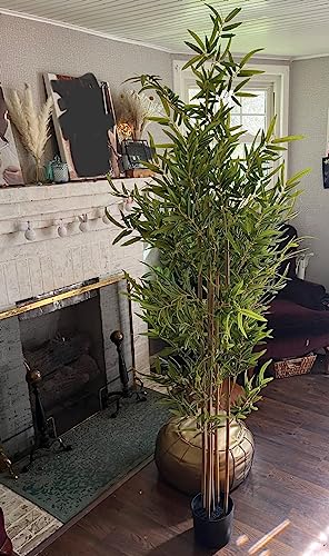 Product: Happygrill Artificial Bamboo Tree, Greenery Plants in Nursery Pot, Decorative Fake Trees Artificial Trees for Home Decor Indoor,Office, Entryway, 5Ft High