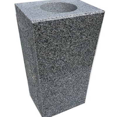 Product: Upstate Stone Works Granite Vase Tapered (5"x4"x9") Gray