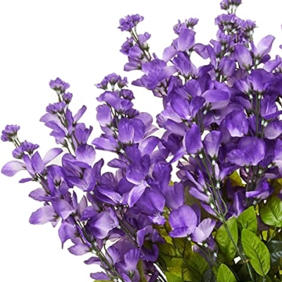 Silky Flower Store Artificial Lavender Wisteria Hanging Plants, 2pcs 15 Stem Purple Faux Florals, Wedding Garden Decor, UV Resistant 32.5cm 11 11 Product: Admired By Nature 2pcs 15 Stem Lavender Wisteria Hanging Plants - Perfect for Outdoor Decor, Weddings, Gardens, and Graves