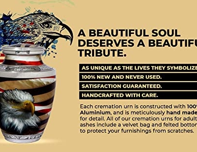 Silky Flower Store American Flag Patriotic Cremation Urn for Human Ashes, Veteran Memorial Urn, Adult Male, Police Dog K9, Army Firefighter, 20.5cm 11 11 Product: Bold & Divine American Flag Patriotic and Veteran Cremation Urns for Human Ashes Adult Male | Funeral Decorative Urn for Men, Police Dog K9, Army Firefighter
