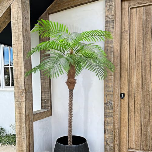 Product: AnTing Artificial Palm Trees 6.5ft Tall Fake Tree for Outside, 78in 15Leaves Large Palm Trees for Patio Pool Home Office Decor【Increased UV Protection】（2 Pack）