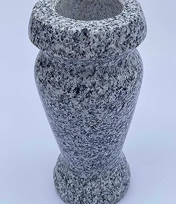 Product: Turned Granite Vase Polished 4" x 8" Gray
