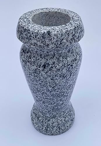 Product: Turned Granite Vase Polished 4" x 8" Gray