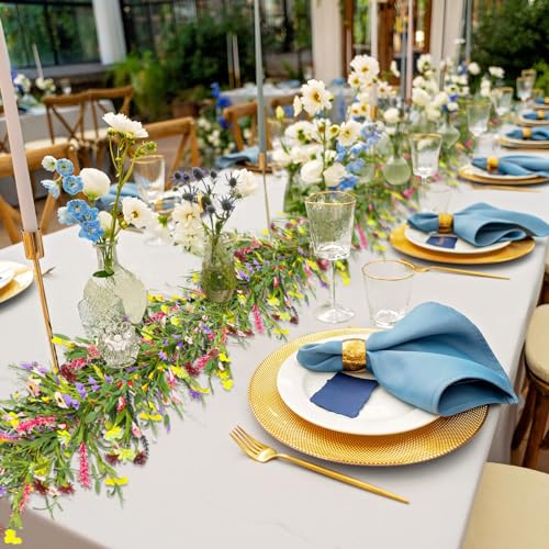 Product: Hotop 6 ft Artificial Wildflower Garland, Daisy and Lavender Faux Floral Vine Summer Spring Floral Fake Garland for Baby Shower Wedding Mantle Table Centerpiece Decor(2 Pcs)