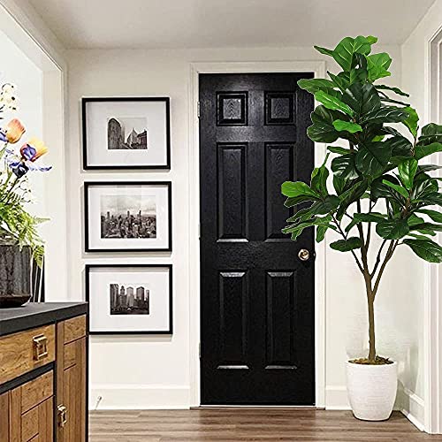 Product: VIAGDO Artificial Fiddle Leaf Fig Tree 6ft Tall 86 Decorative Faux Fiddle Leaves Fake Fig Silk Tree in Pot Artificial Tree for Home Office Living Room Bathroom Corner Decor Indoor