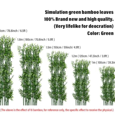 Silky Flower Store Large Artificial Bamboo Tree, Fake Silk Faux Decor, 10 Pack, Indoor Outdoor Greenery, 3ft 6.5ft 12 12 Product: Large Artificial Bamboo Plants Trees Outdoor Indoor 3ft 4ft 5ft 6ft 6.5ft Tall, Fake Bamboo Silk Faux Tree DIY Decor with Leaves for Garden Fence Privacy Screen Courtyard Entrance ( Color : 10 pack ,