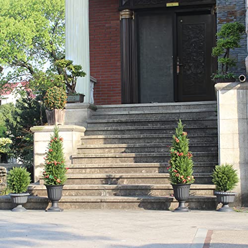 Product: 3.5ft Artificial Topiary Trees Set of 2 Faux Cedar Trees UV Resistant Bushes Potted Plants Artificial Shrubs for Outdoor Indoor Front Porch Garden
