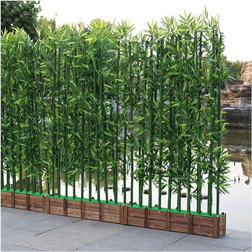 Silky Flower Store Outdoor Artificial Bamboo Plants, UV All Weather Resistant Patio Faux Bamboo Privacy Fence, 150CM 59IN 8 8 Product: Outdoor Artificial Bamboo Plants Tall, Uv All Weather Resistant Patio Faux Bamboo Privacy Fence, Landscaping Simulation Tree/ Room Divider, 1 1.2 1.5 1.8 M High ( Color : 1m High , Size : 150CM/59IN