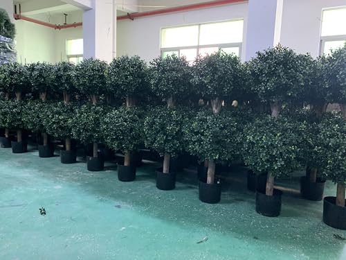 Product: BLONYUVC 3Ft-35'' Artificial Boxwood Double Ball Topiary Trees,2PACK Faux Topiaries Tree Store Garden Indoor&Outdoor for Porch Home Decor