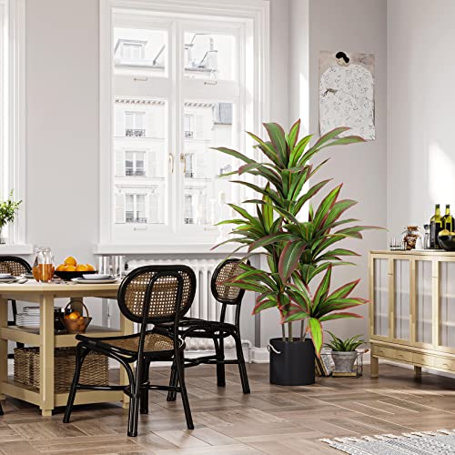 Product: VIAGDO Dracaena Silk Plant Artificial 4ft Faux House Plants with Red Leaf Margin Fake Yucca Palm Trees in Pot Realistic Dragon Tree for Living Room Home Office Decor Indoor Outdoor