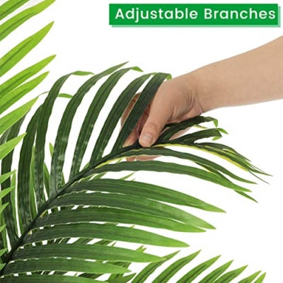 Silky Flower Store Artificial Palm Tree, 6ft Faux Indoor Plant Decor, 16 Detachable Trunks, Realistic Tropical Greenery, 6ft 10 10 Product: VIAGDO Artificial Fake Palm Tree 6ft Tall with 16 Detachable Trunks Faux Tropical Palm Silk Plant Feaux Dypsis Lutescens Plants in Pot for Home Office Living Room Floor Decor Indoor