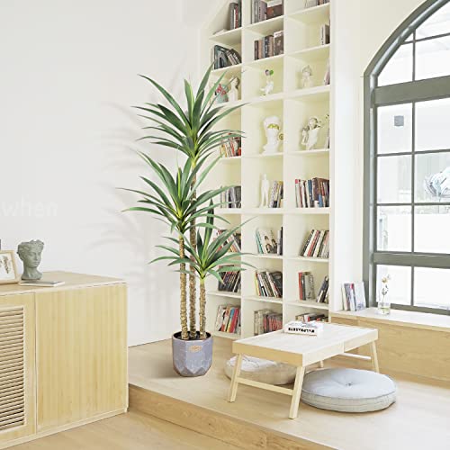 Product: Waoops Artificial Tree 5.3Ft Faux Agave Plant with 3 Heads in Plastic Pot Fake Tree for Home Decor Indoor or Outdoor Office Decoration Housewarming Gift