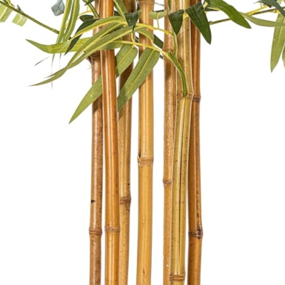 Product: Vickerman 6' Tall Artificial Potted Green Bamboo Tree - Lifelike Home Decor