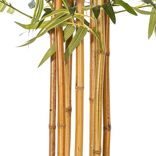 Product: Vickerman 6' Tall Artificial Potted Green Bamboo Tree - Lifelike Home Decor