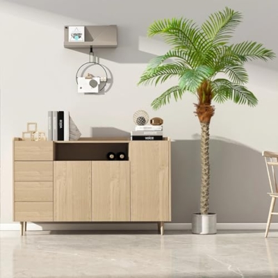 Product: AnTing Artificial Palm Tree 7.5ft Tall Trees Plants 15 Leaves 90in Outdoor Palm Trees for Outside Patio Trees for Decor (Set of 2)