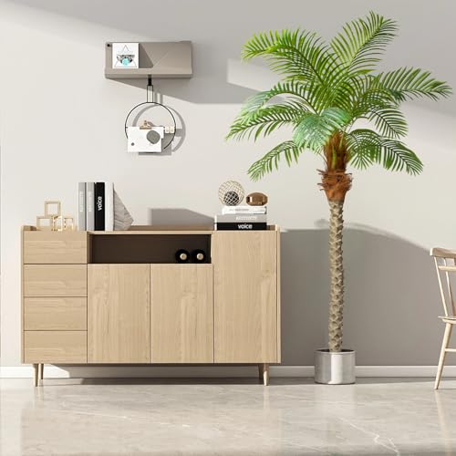 Product: AnTing Artificial Palm Tree 7.5ft Tall Trees Plants 15 Leaves 90in Outdoor Palm Trees for Outside Patio Trees for Decor (Set of 2)