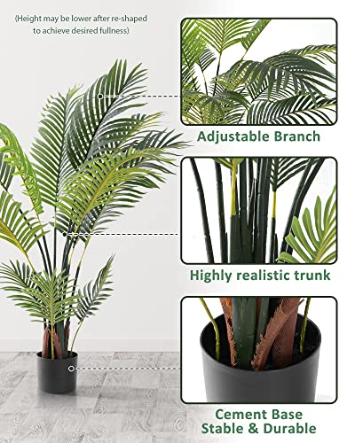 Product: KELOTEVEN Artificial Tree - Areca Palm Faux Trees Outdoor - Artificial Plants for Home Decor Indoor - 4ft Tropical Decor Areca Palm Tree with 12 Leaves, Home Office, Living Room Decoration, AP120