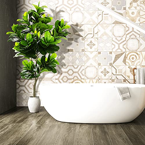 Product: OXLLXO 6ft Full Artificial Fiddle Leaf Fig Tree (72in) with Plastic Nursery Pot Faux Tree, Ficus Lyrata Fake Plant for Office House Farmhouse Living Room Home Decor (Indoor/Outdoor)