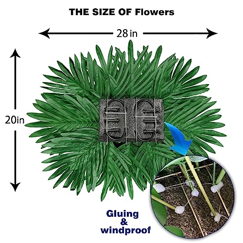Product: HENOMO Cemetery Saddle Flower and Bouquets with Vases,Tombstone Floral Memorial Arrangement - Pink Lily and Rose,Graveside Decoration for Headstone