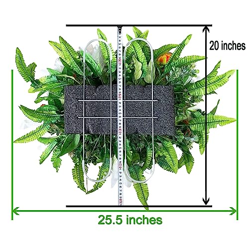 Product: FLOWERIA Large Purple-Orange Memorial Flowers for Cemetery - Artificial Sympathy Flower Saddle for Graveside Headstone