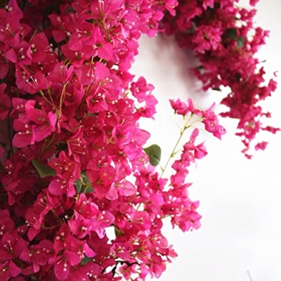 Silky Flower Store Artificial Bougainvillea Silk Flower Branches, Hot Pink Floral Decor, Bulk 40Pcs 45cm 13 13 Product: 40Pcs in Bulk Artificial Bougainvillea Silk Flowers Branches Long Plant Stems 45" for Wedding Centerpieces, Bussiness Decoration Project, Indoor & Outdoor Decoration (Hot Pink - 40Pcs)