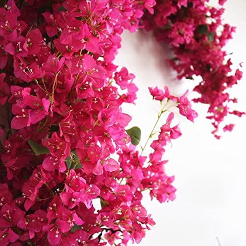 Silky Flower Store Artificial Bougainvillea Silk Flower Branches, Hot Pink Floral Decor, Bulk 40Pcs 45cm 5 5 Product: 40Pcs in Bulk Artificial Bougainvillea Silk Flowers Branches Long Plant Stems 45" for Wedding Centerpieces, Bussiness Decoration Project, Indoor & Outdoor Decoration (Hot Pink - 40Pcs)
