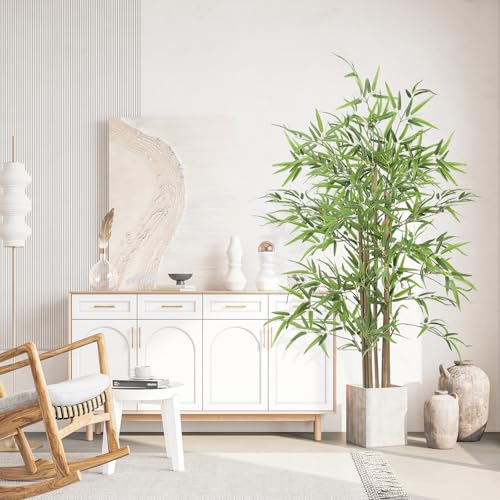 Silky Flower Store Artificial Bamboo Tree Faux Silk Plant, Lifelike Home Office Decor, 5FT 3 3 Product: YOLEO 5FT Artificial Bamboo Tree - Lifelike Faux Silk Plant for Home & Office Decor