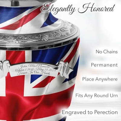 Product: UK Flag Cremation Urn for Human Ashes for Funeral, Burial or Home. Cremation Urns for Ashes Adult Male Large Urns for Dad and Cremation Urns for Human Ashes XL Large & Small Military & Veteran