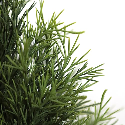 Product: UV Resistant 3ft Artificial Cedar Topiary Trees Faux Cedar Bush with Pine Cone Indoor&Outdoor use for Garden Decor(Set of 2)