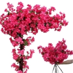 Product: haplous Pack of 16 - Artificial Bougainvillea Flower Stems Silk Bougainvillea Long Branches Full Blossoms for Home Wedding Table Centerpiece Shower Event Backdrop Indoor Outdoor Decorations (Fuchsia)
