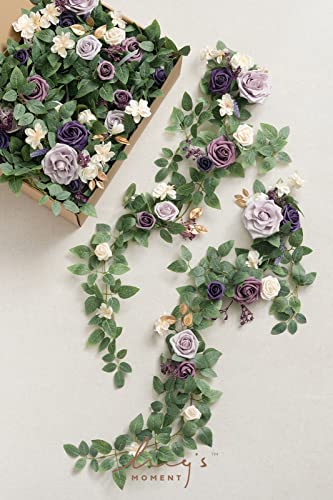 Silky Flower Store Lilac Purple Gold Wedding Chair Decorations, Aisle Floral Swag Faux Arrangement, 10pcs, 30 5 5 Product: Ling's Moment 10pcs Wedding Chair Decorations Aisle Floral Swag Artificial Pew Flowers Hanging Garland Lilac Purple Gold for Ceremony Reception Church Rose Floral Faux Arrangement Party Outdoor Decor