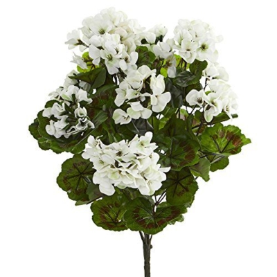 Product: Nearly Natural Geranium Artificial Bush, UV Resistant, Set of 3 (Indoor/Outdoor)