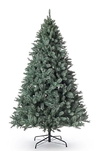 Product: KING OF CHRISTMAS 7ft Blue Spruce Artificial Christmas Tree Unlit, Tribeca Blue Spruce Xmas Tree with Foldable Base, Hinged Sections 1875 PVC Christmas Tree for Home, Office and Holliday Decor