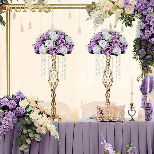 Silky Flower Store Artificial Lilac Flower Centerpieces, NUPTIO Elegant Faux Floral Decor, Set of 10, 13.8in Diameter 4 4 Product: Stunning NUPTIO Large Lilac Artificial Flower Centerpieces - 10 Pcs, 13.8in Diameter for Elegant Decor