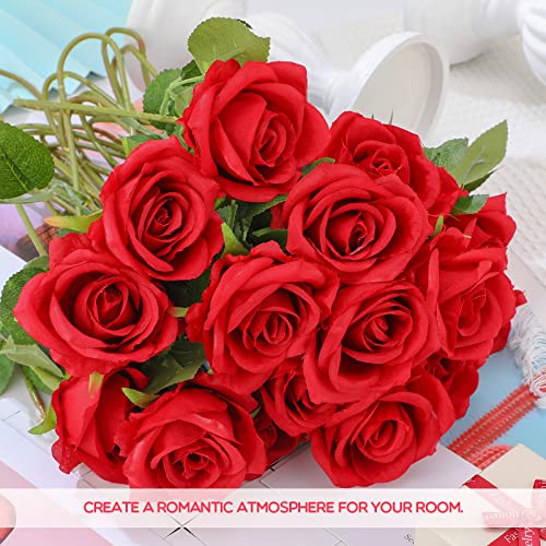 Silky Flower Store Artificial Roses, Long Stem Silk Flowers, Red, 100 Pieces, Faux Crimson Rose Bouquet, 20in 3 3 Product: Jexine 100 Pieces Artificial Roses Flowers Bulk, Long Stem Realistic Fake Silk Roses Bouquet for Table Centerpiece Vases Wedding Party Home Kitchen Decor (Red)