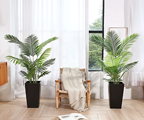 Product: Fopamtri Artificial Areca Palm Plant 4.6 Feet Fake Palm Tree with 15 Trunks Faux Tree for Indoor Outdoor Modern Decor Feaux Dypsis Lutescens Plants in Pot for Home Office Housewarming Gift, 2 Pack