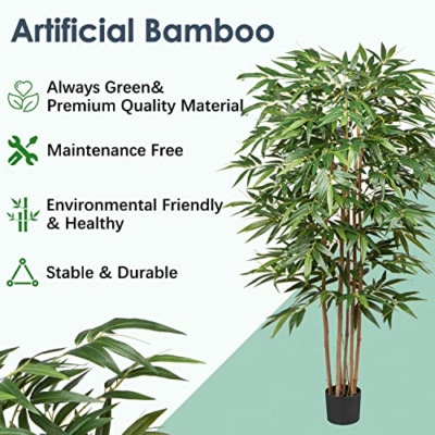 Product: Artificial Bamboo Silk Tree, 6 Ft Tall Fake Bamboo Plants 72in Faux Bamboo Tree Large Floor Potted Plants for Living Room, Garden, Office Indoor/Outdoor Decor