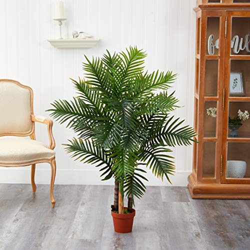Silky Flower Store Artificial Areca Palm Tree, Nearly Natural Real Touch, Indoor Faux Plant Décor, 4ft 48in x 36in 1 1 Product: Nearly Natural 4ft. Areca Palm Tree (Real Touch)