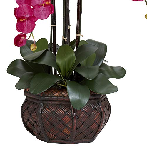 Silky Flower Store Nearly Natural Phalaenopsis Silk Flower Arrangement, Decorative Vase, Oriental Style Faux Floral, Beauty 12 x 12 x 35 2 2 Product: Nearly Natural 1211-BU Phalaenopsis with Decorative Vase Silk Flower Arrangement, Beauty 12" x 12" x 35"