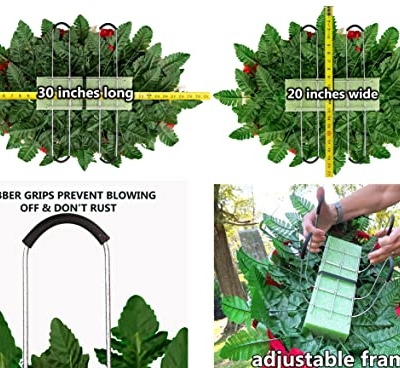 Product: Sympathy Silks Artificial Cemetery Flowers - Grave Decoration - Memorial Flowers - 30" White Poinsettia Saddle for Headstone