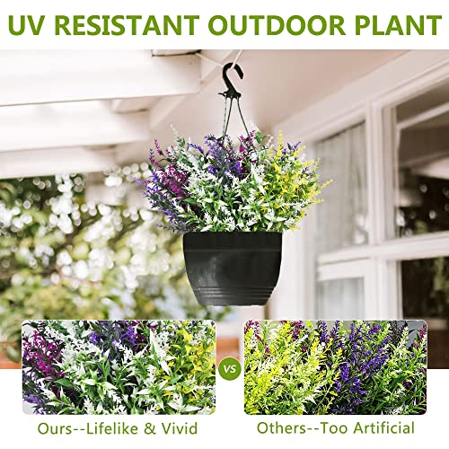 Silky Flower Store Artificial Lavender Flowers, UV Resistant Outdoor Faux Shrubs, 12 Bundles, Mixed Color, 35cm 3 3 Product: Homcomodar Artificial Lavender Flowers 12 Bundles UV Resistant Outdoor Flower Fake Plastic Outdoor Plants Bush Faux Shrubs Outdoor Garden Yard Hanging Decoration(Mixed Color)
