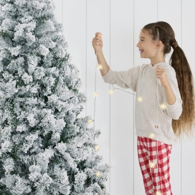 Silky Flower Store Artificial Christmas Tree, 6ft Snow Flocked Pine Tree, Full Unlit Indoor Holiday Decor, Metal Stand, 6ft 13 13 Product: Best Choice Products Artificial Christmas Tree, 6ft Unlit Snow Flocked Design Pine Tree, Full Appearance Snowy w/Easy Assembly, Metal Stand