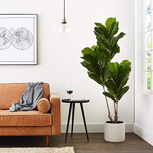 Product: Nearly Natural 65IN Tall Artificial Fiddle Leaf Fig Tree Indoor/Outdoor Home Décor, Fake Tree with Black Nursery Planter, Faux Fiddle Leaf Fig Tree for Patio or Porch, UV Resistant